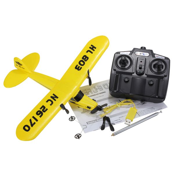 HuaLe HL803 PIPER J3 CUB NC26170 Remote Control RC Airplane